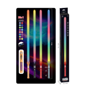 Svetlosni RGB Mač - 2 u1 sa rebrastom drškom